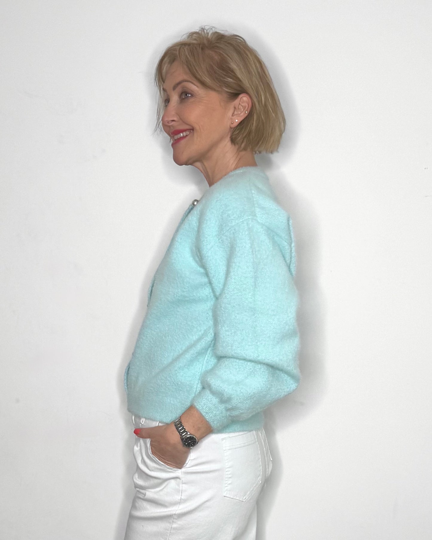 The Kirsty Cardigan in Pale Mint