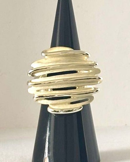 Sculptural Coil Ring in Silver
