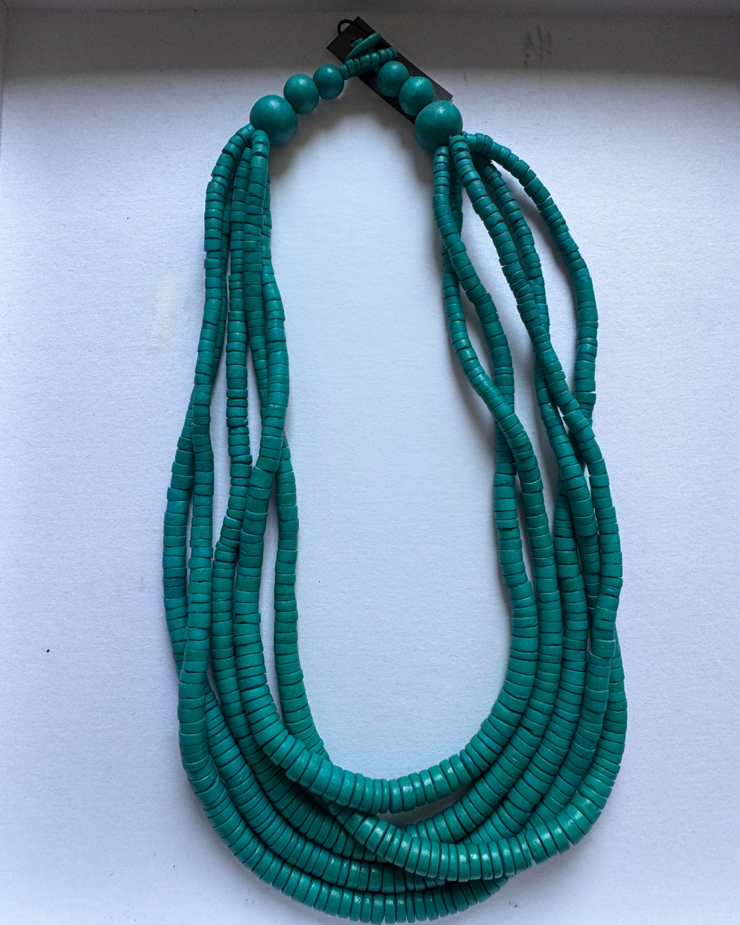 Luna Multi-Strand Necklace in Aqua