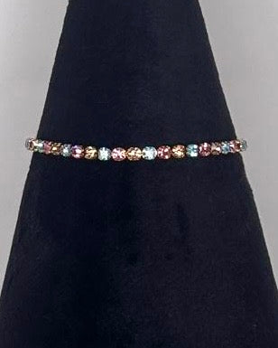 Multicolour Crystal Tennis Bracelet