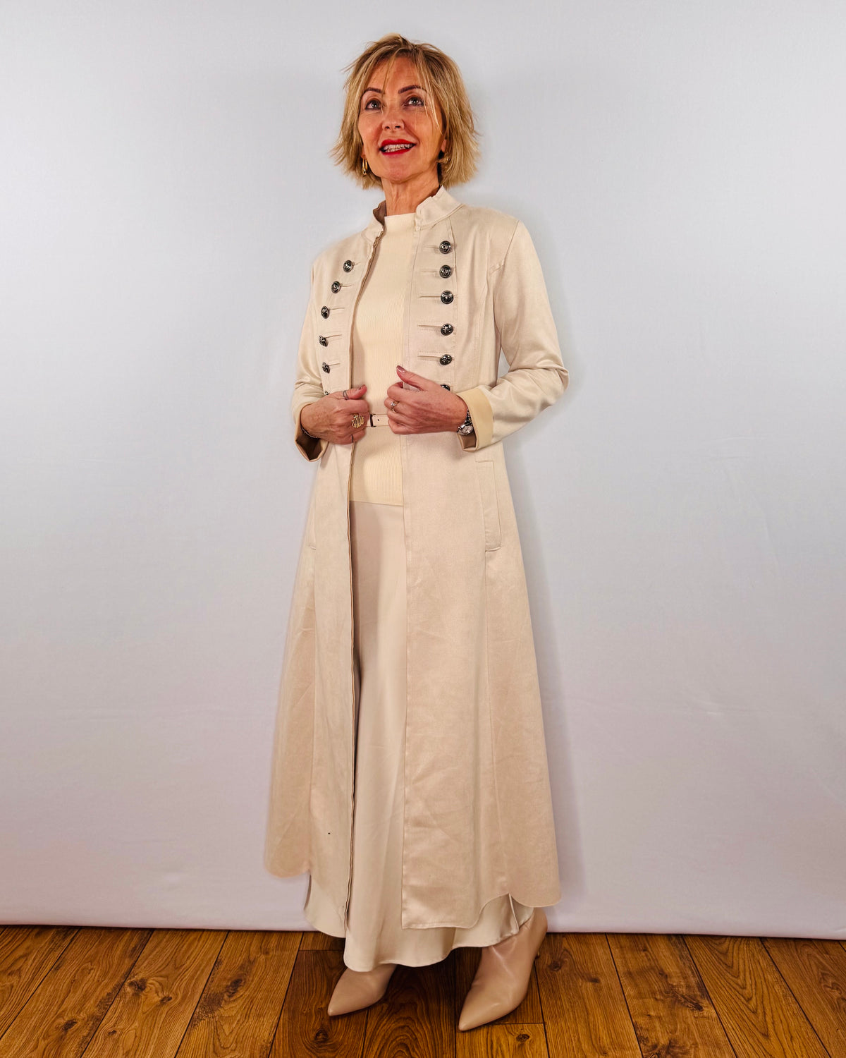 The Carla Military Coat in Oat