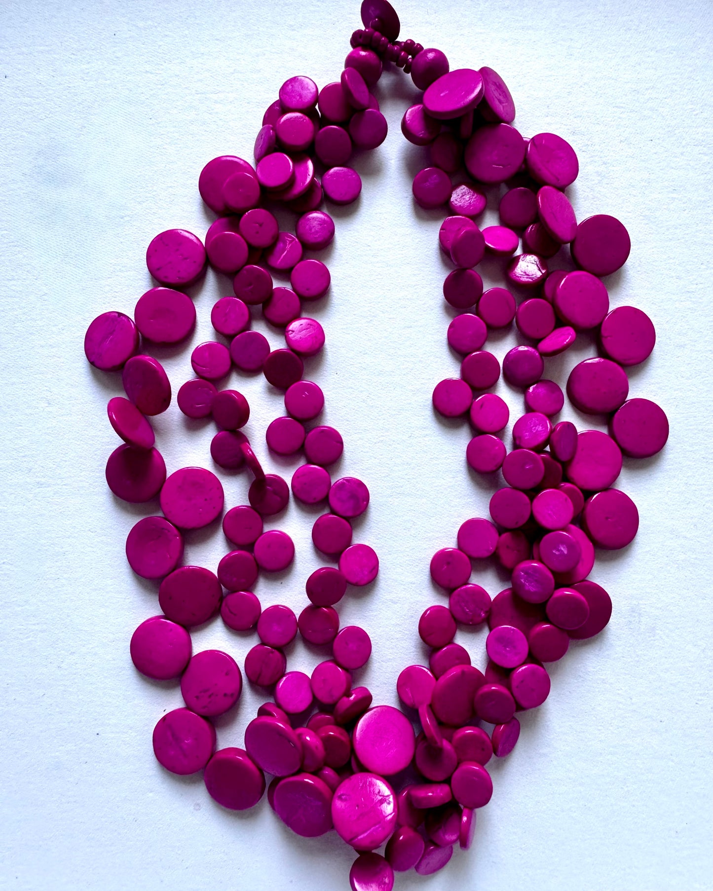 Cascade Disc Necklace in Pink