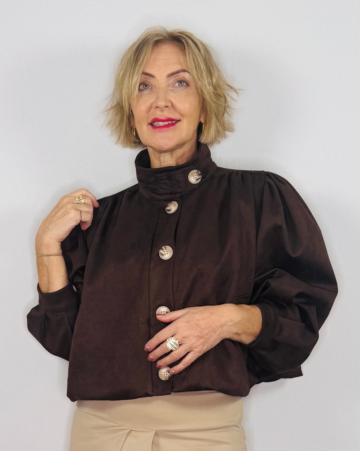 The Alma Jacket in Chocolate