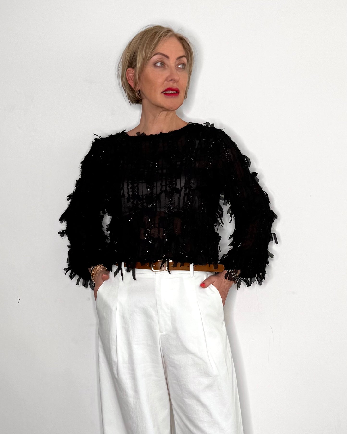 The Camille Blouse in Black