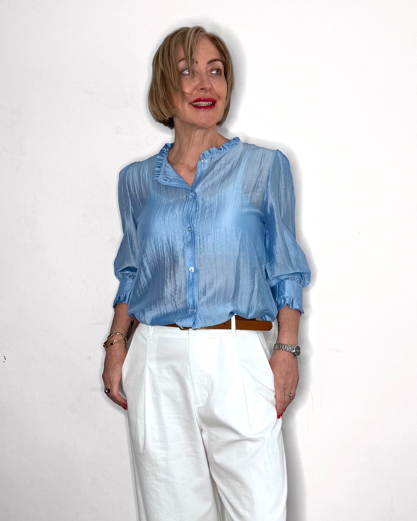 The Leice Blouse in Blue