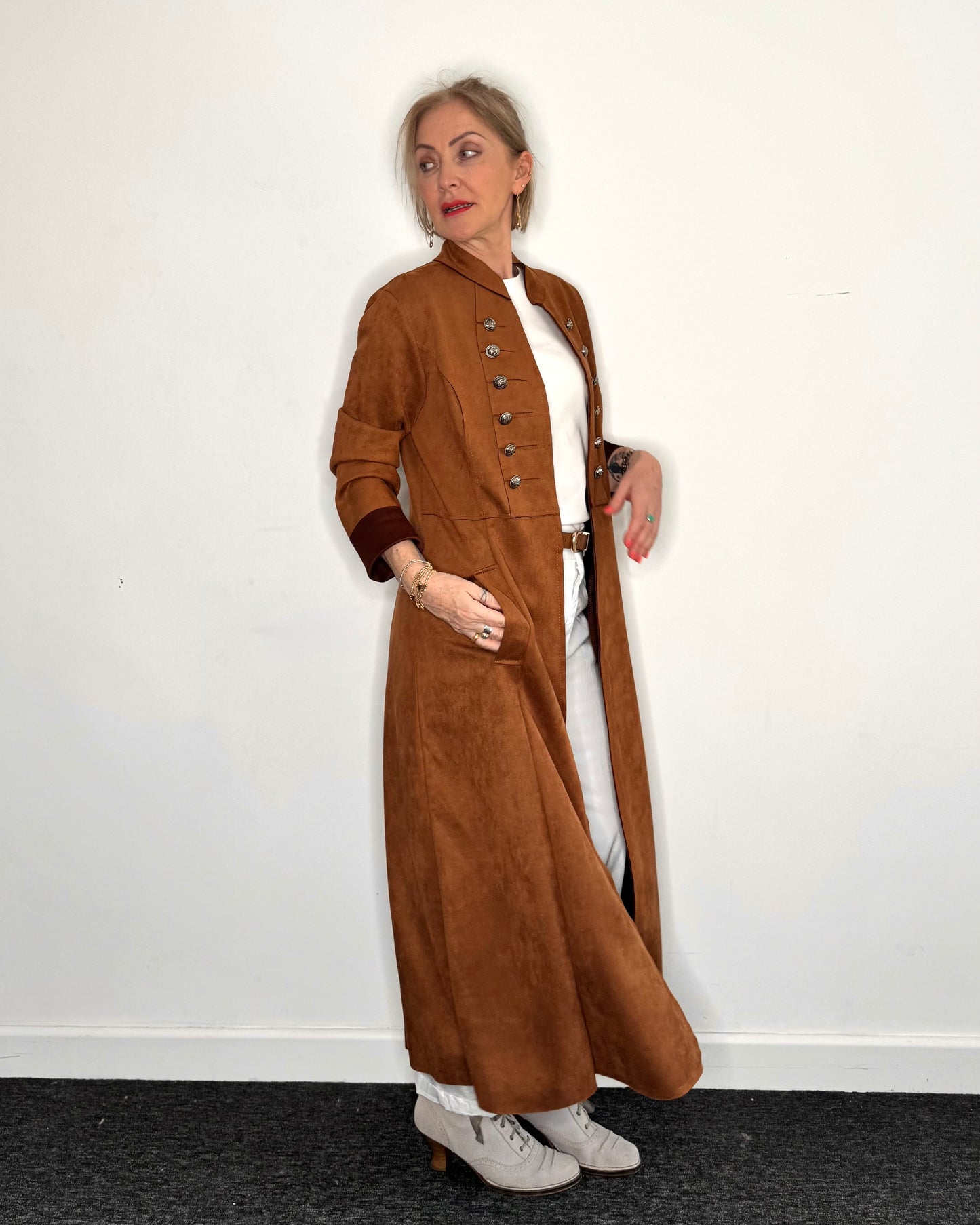 The Carla Military Coat in Tan