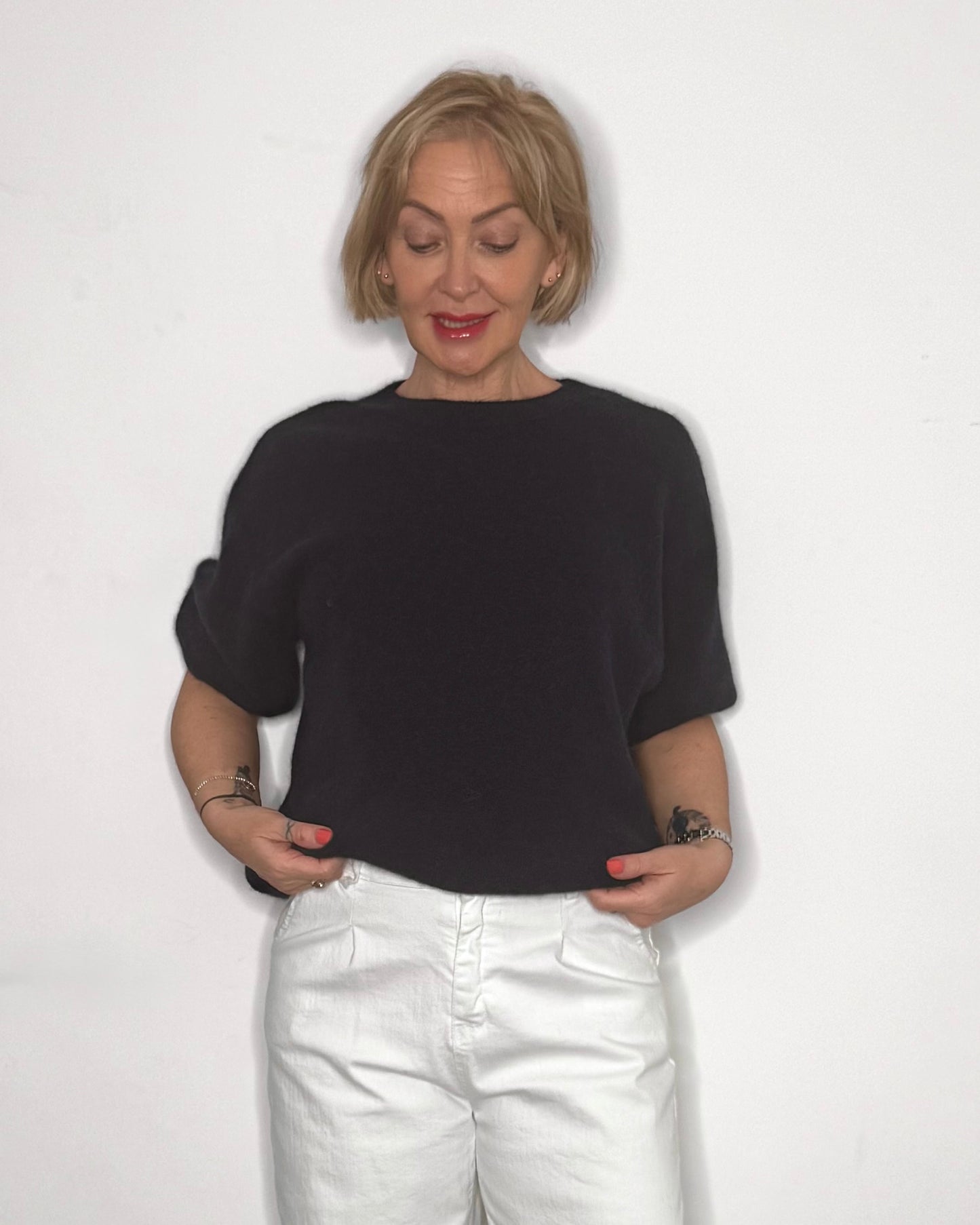 The Frankie Crew Neck Knit in Navy
