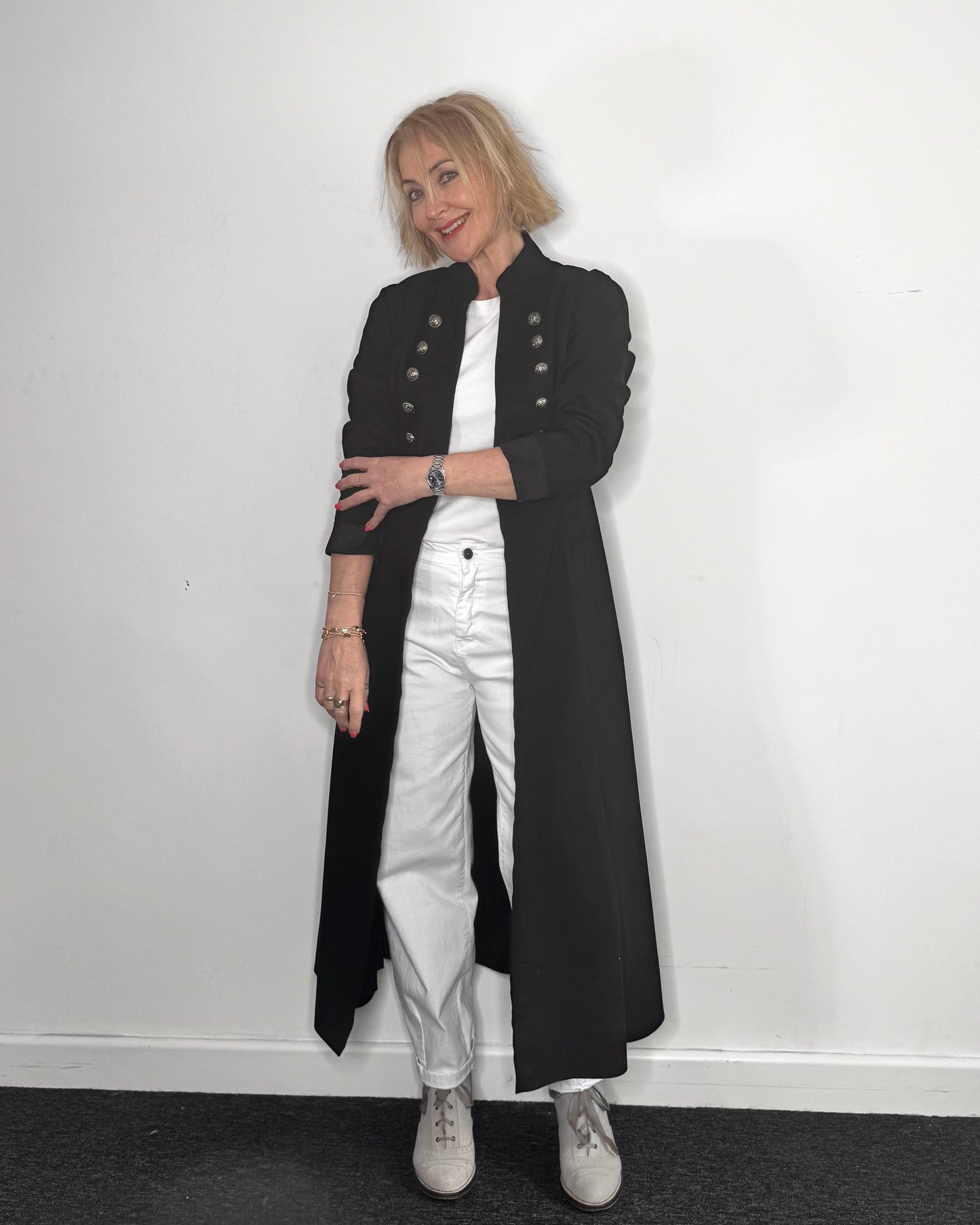 The Carla Military Coat in Black