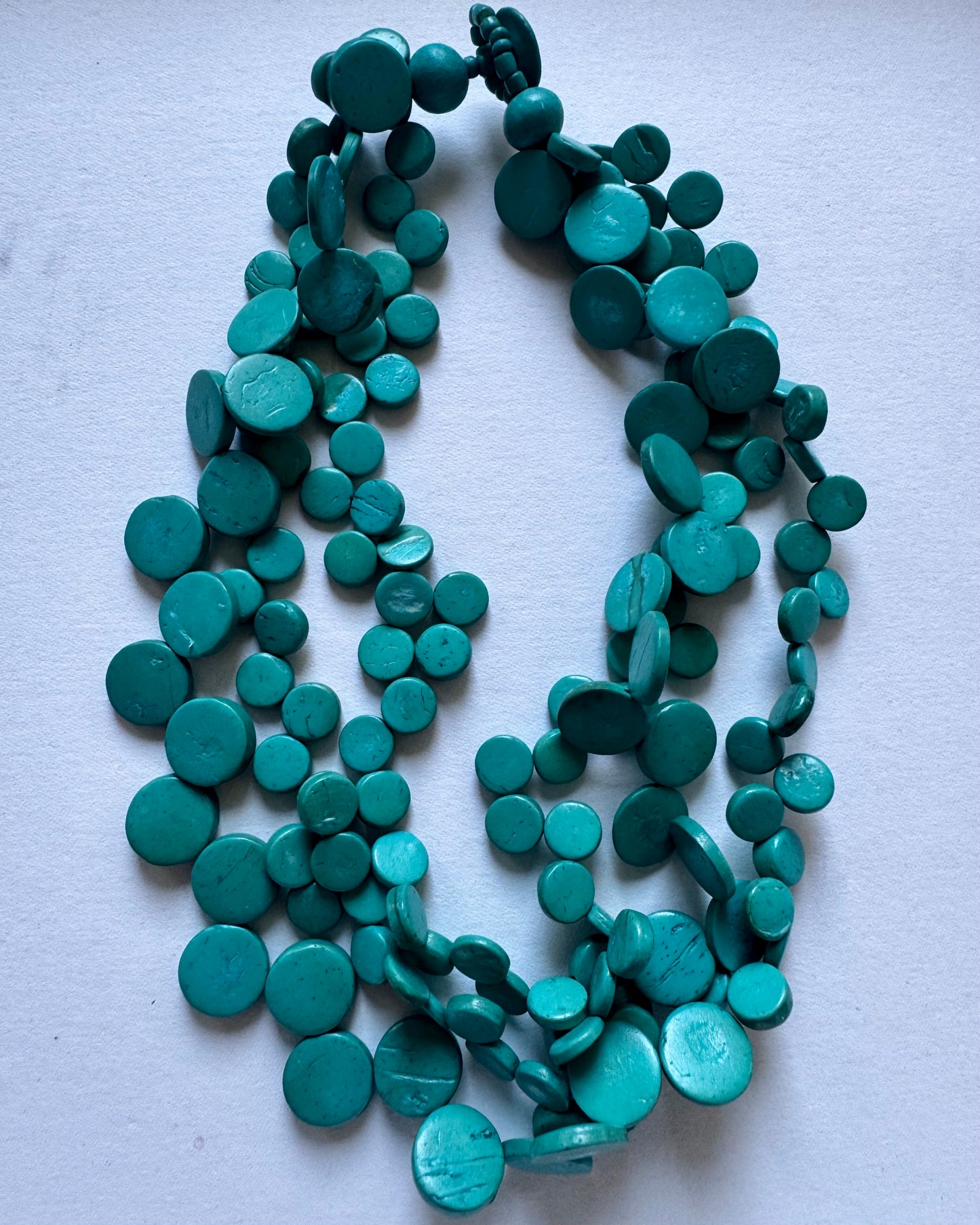 Cascade Disc Necklace in Aqua