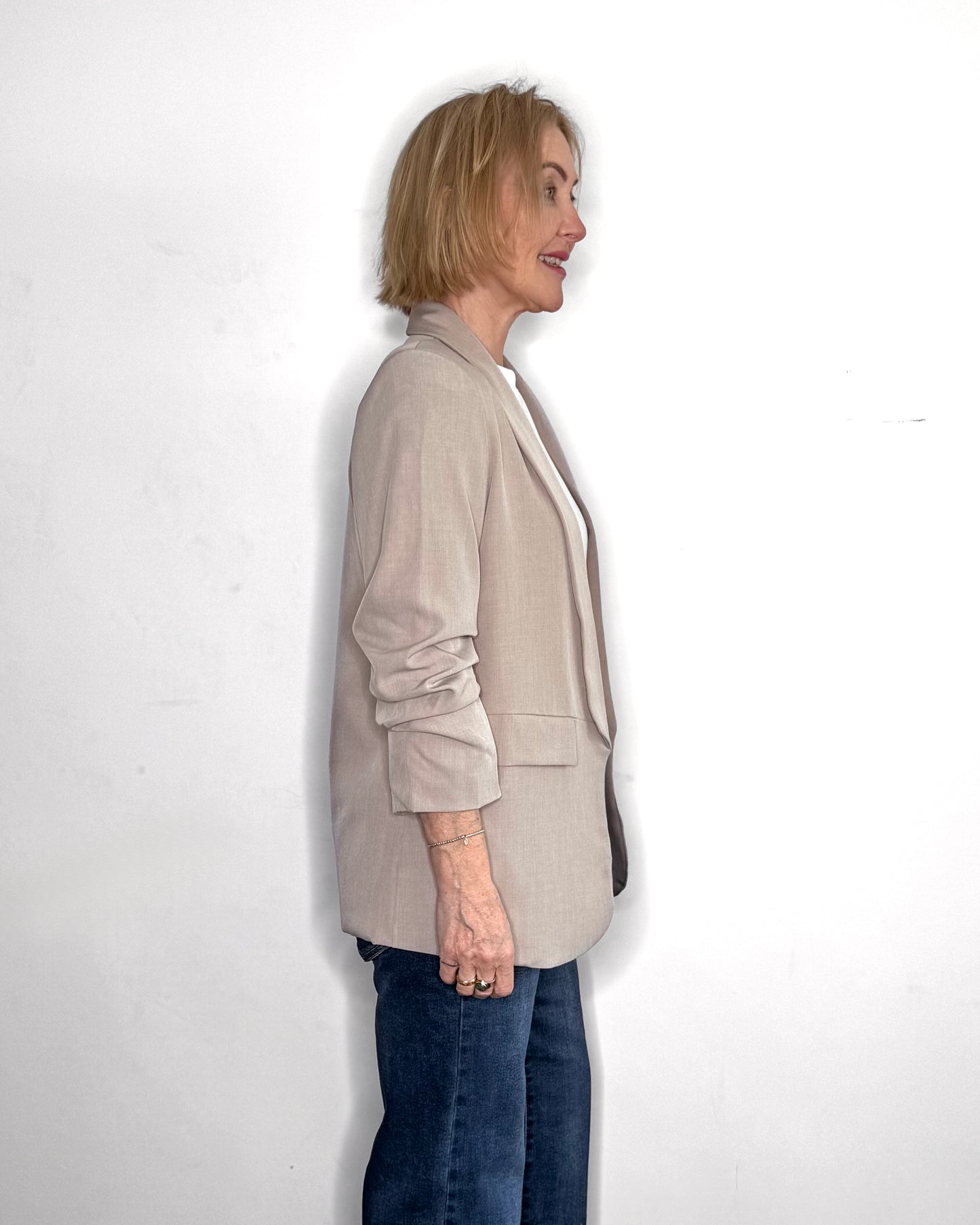 The Gloria Blazer in Taupe