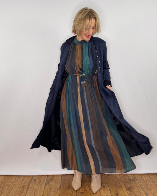 The Carla Military Coat in Navy