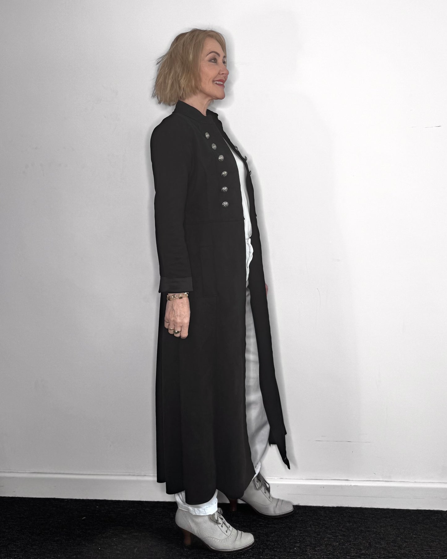 The Carla Military Coat in Black