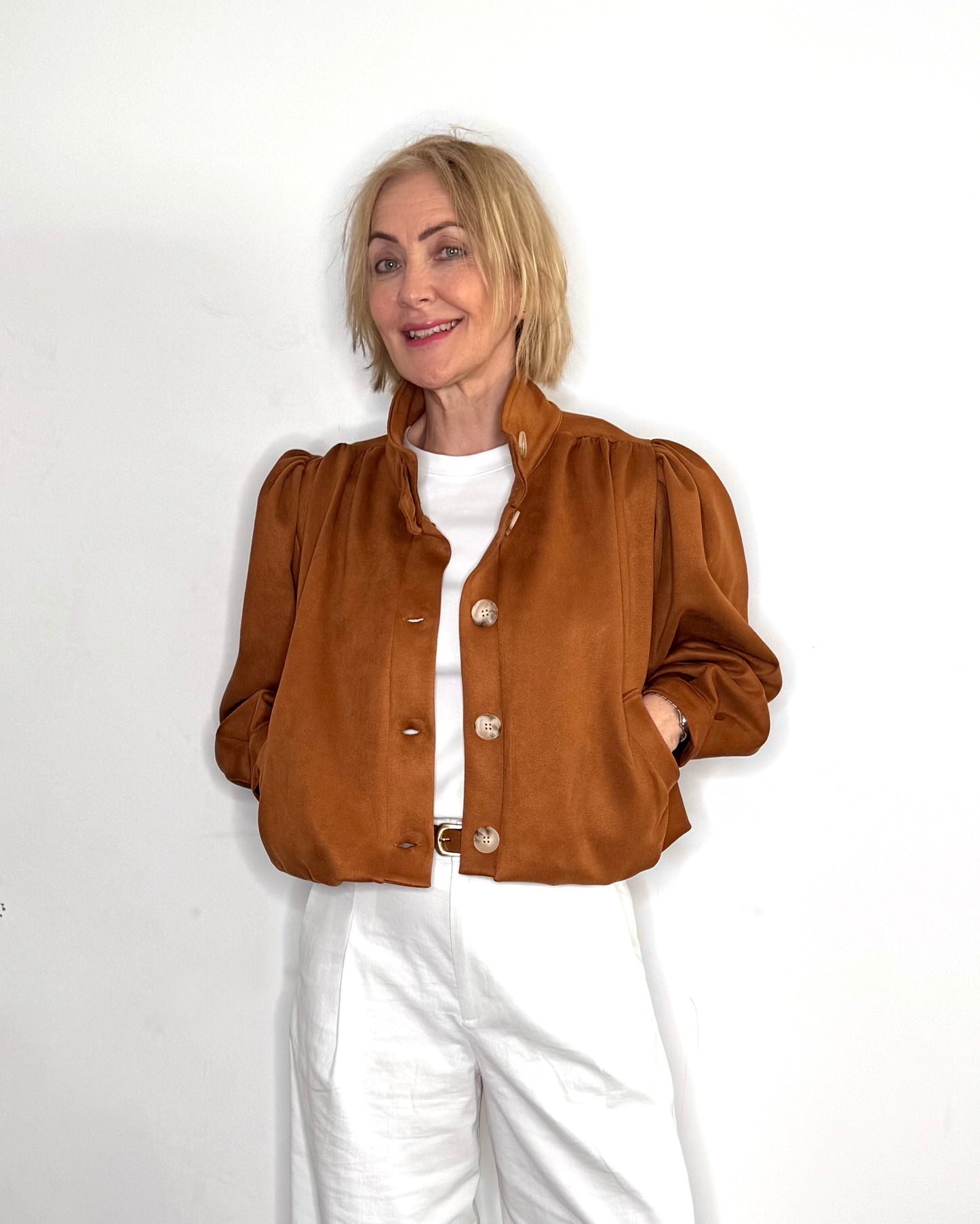 The Alma Jacket in Tan