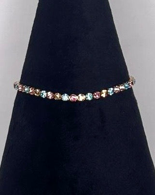 Multicolour Crystal Tennis Bracelet