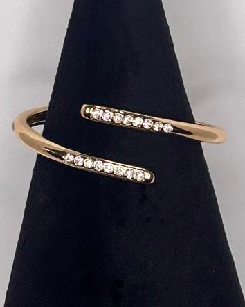 Crystal Wrap Cuff Bracelet in Gold