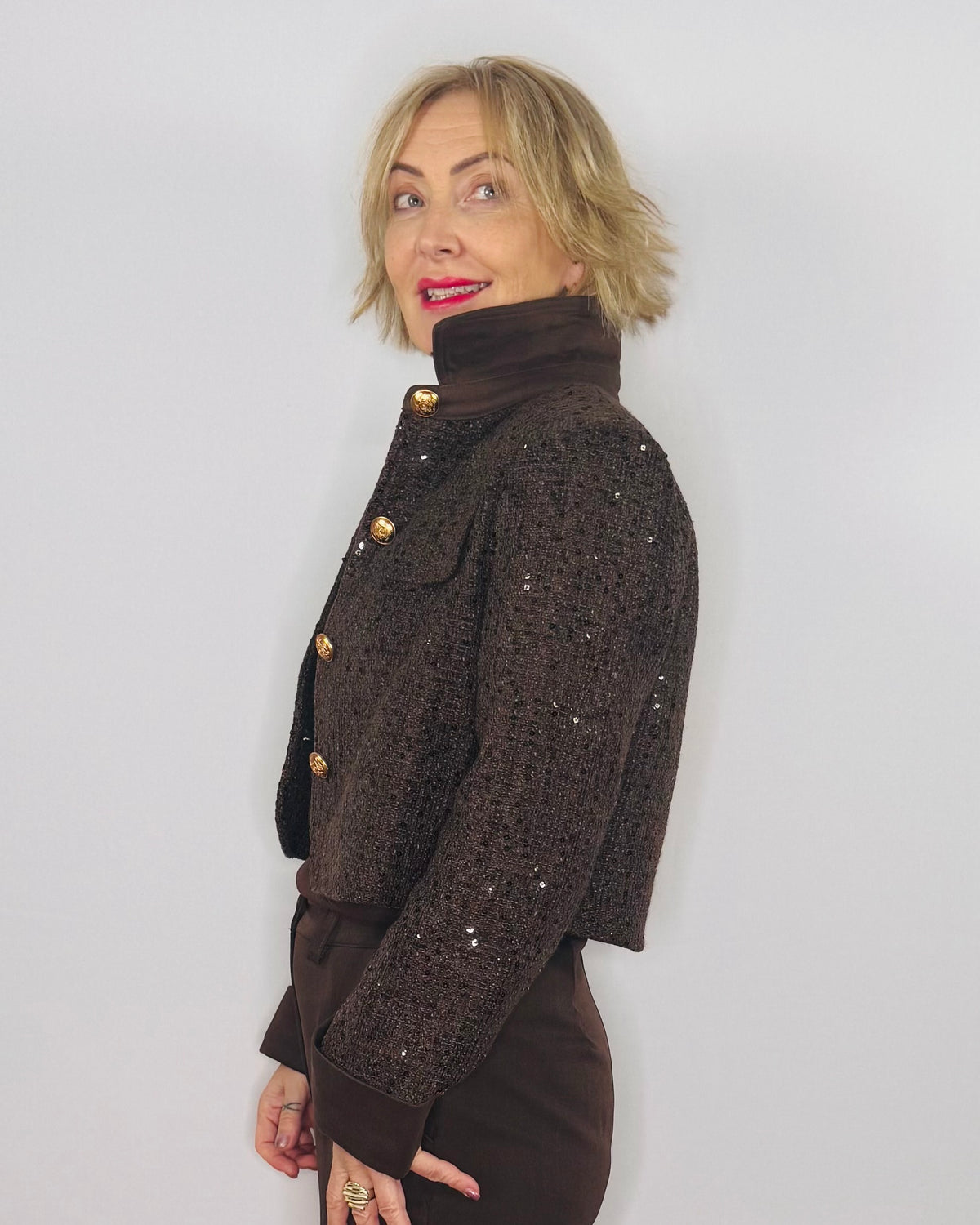 The Elise Jacket in Chocolate