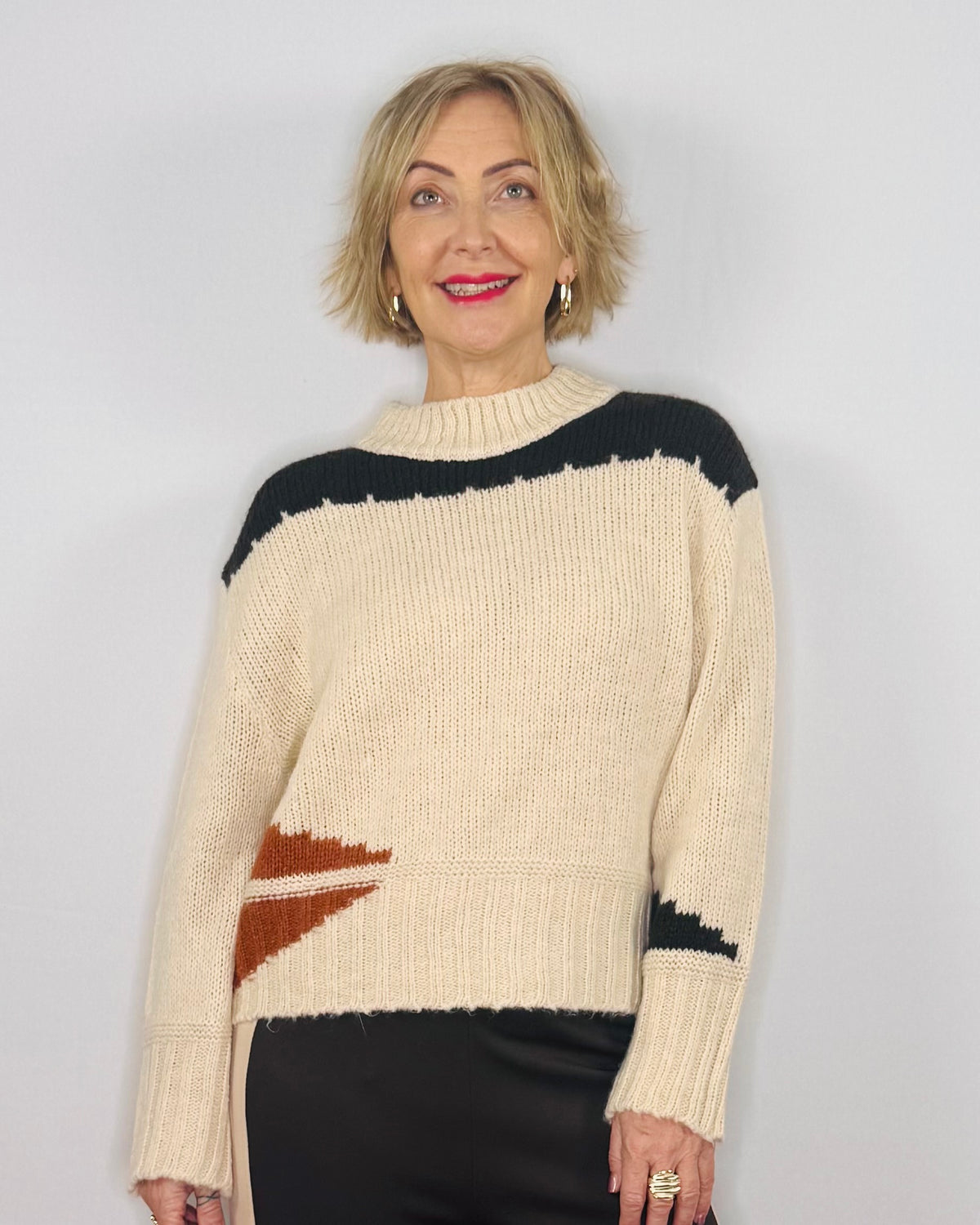 The Fox Jumper in Cream, Brown and Bronze