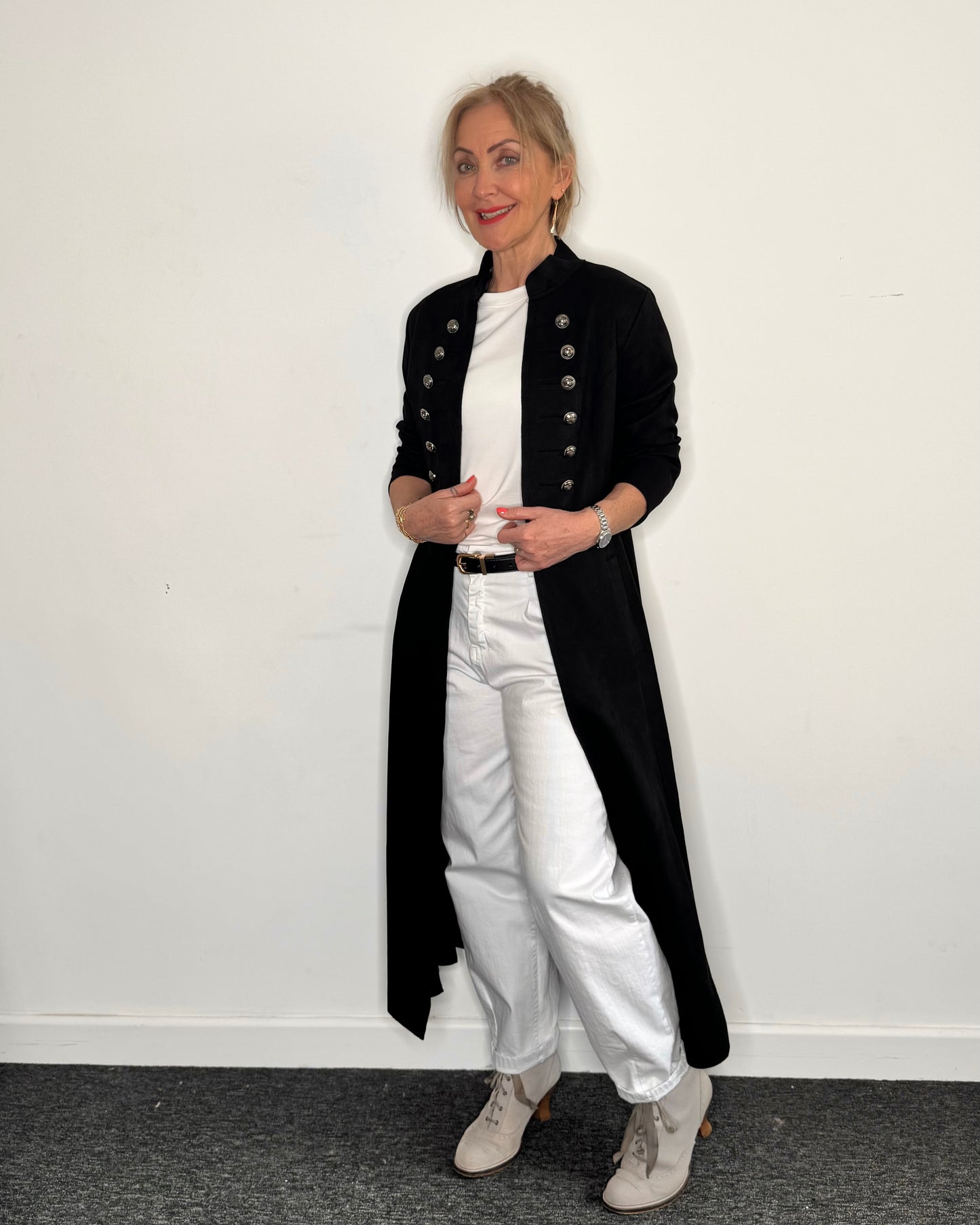 The Carla Military Coat in Black