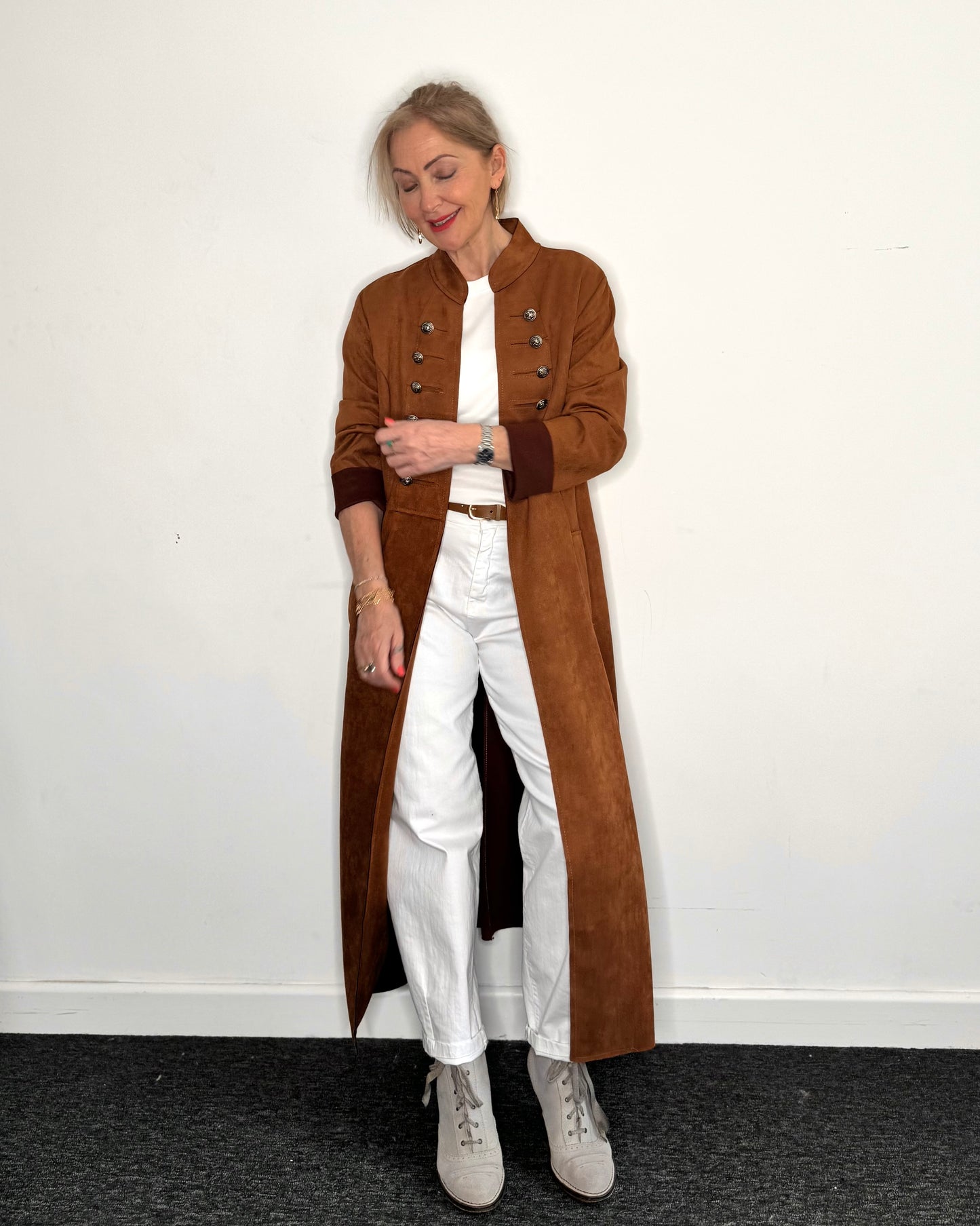 The Carla Military Coat in Tan