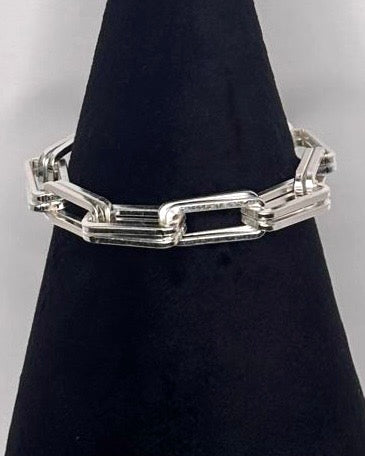 Chunky Link Bracelet in Silver