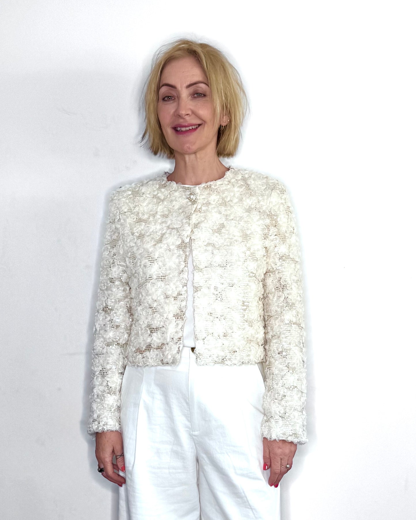 The Flavia Jacket in Cream