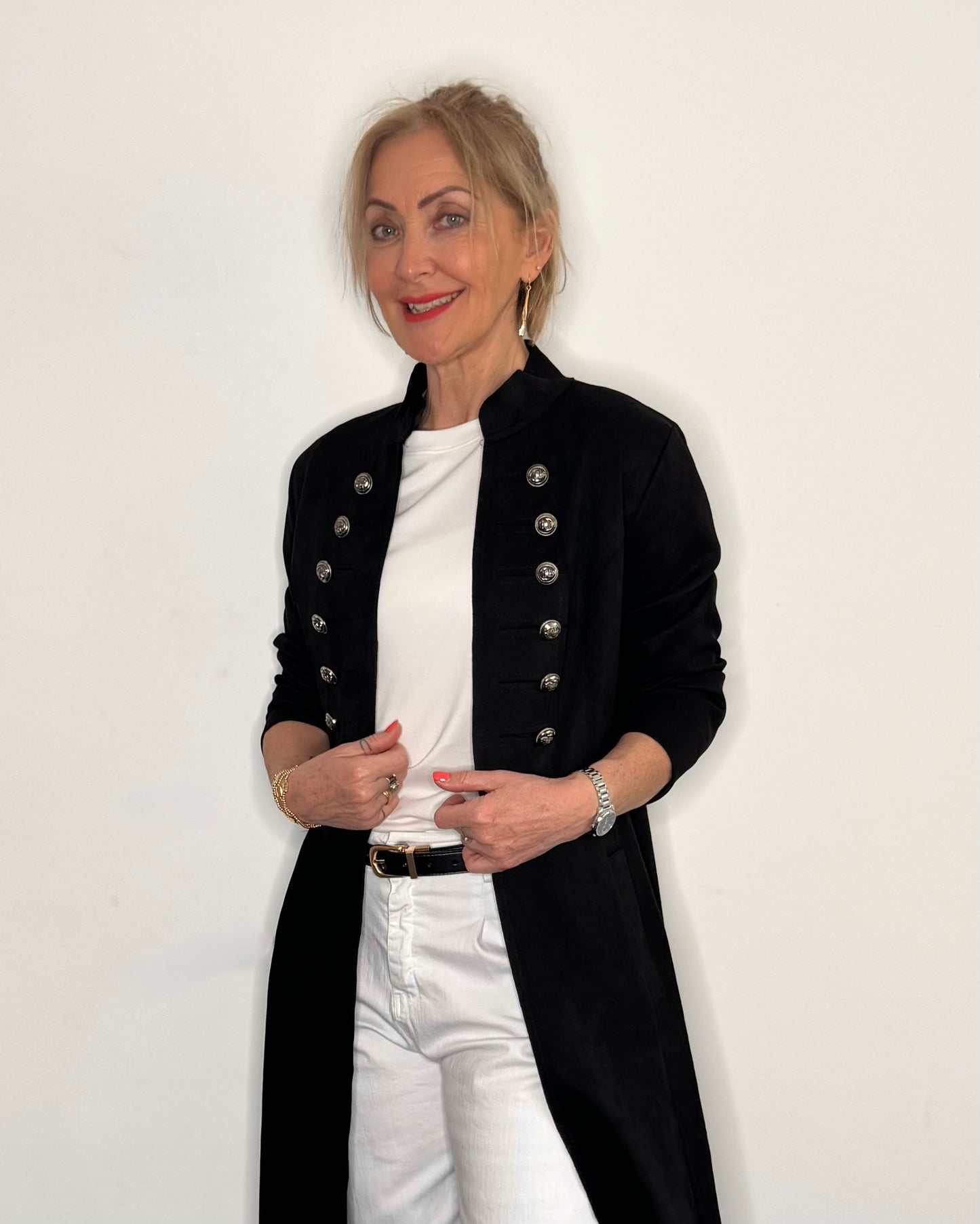 The Carla Military Coat in Black