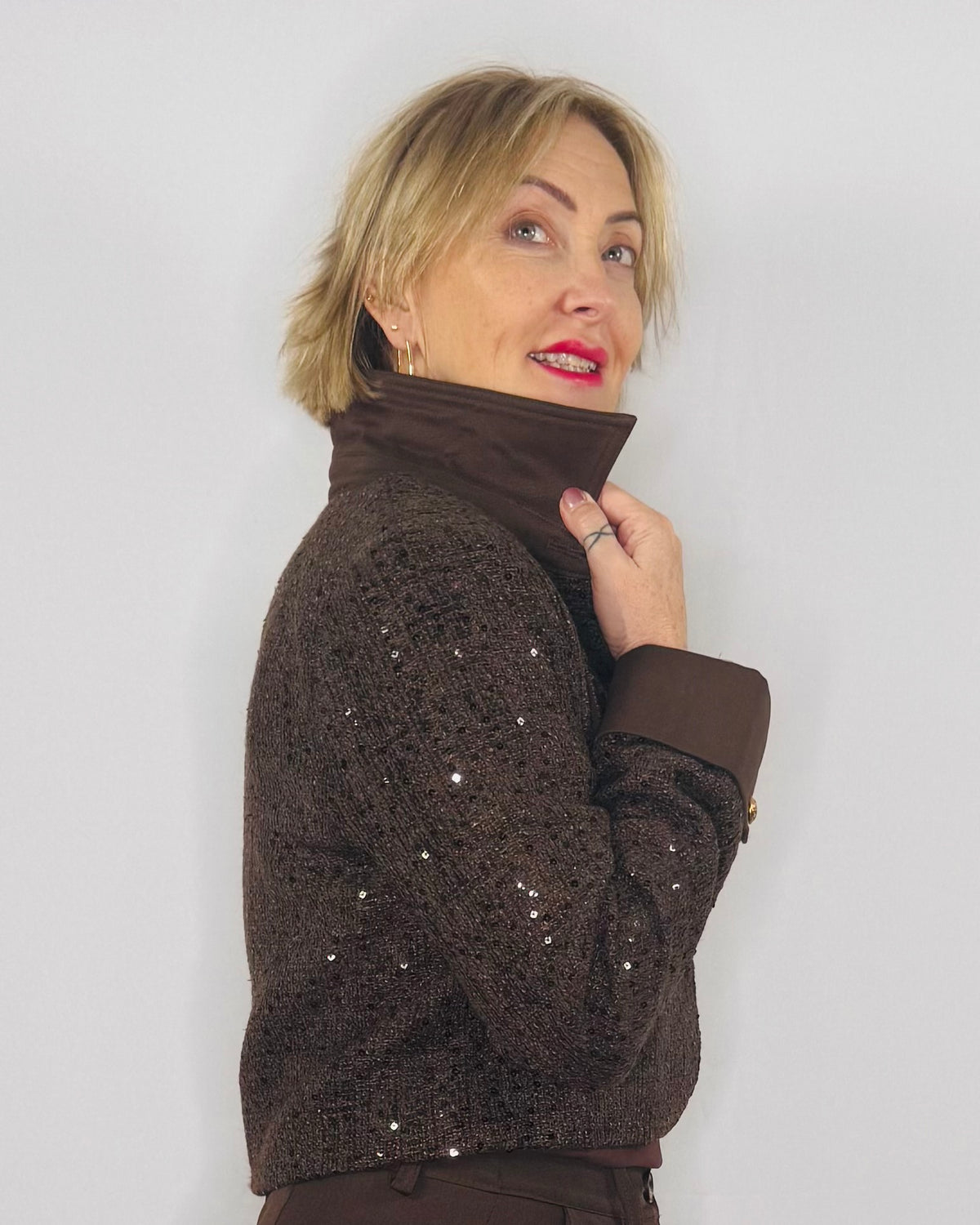 The Elise Jacket in Chocolate