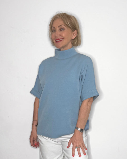 The Nicole Knit in Pale Blue