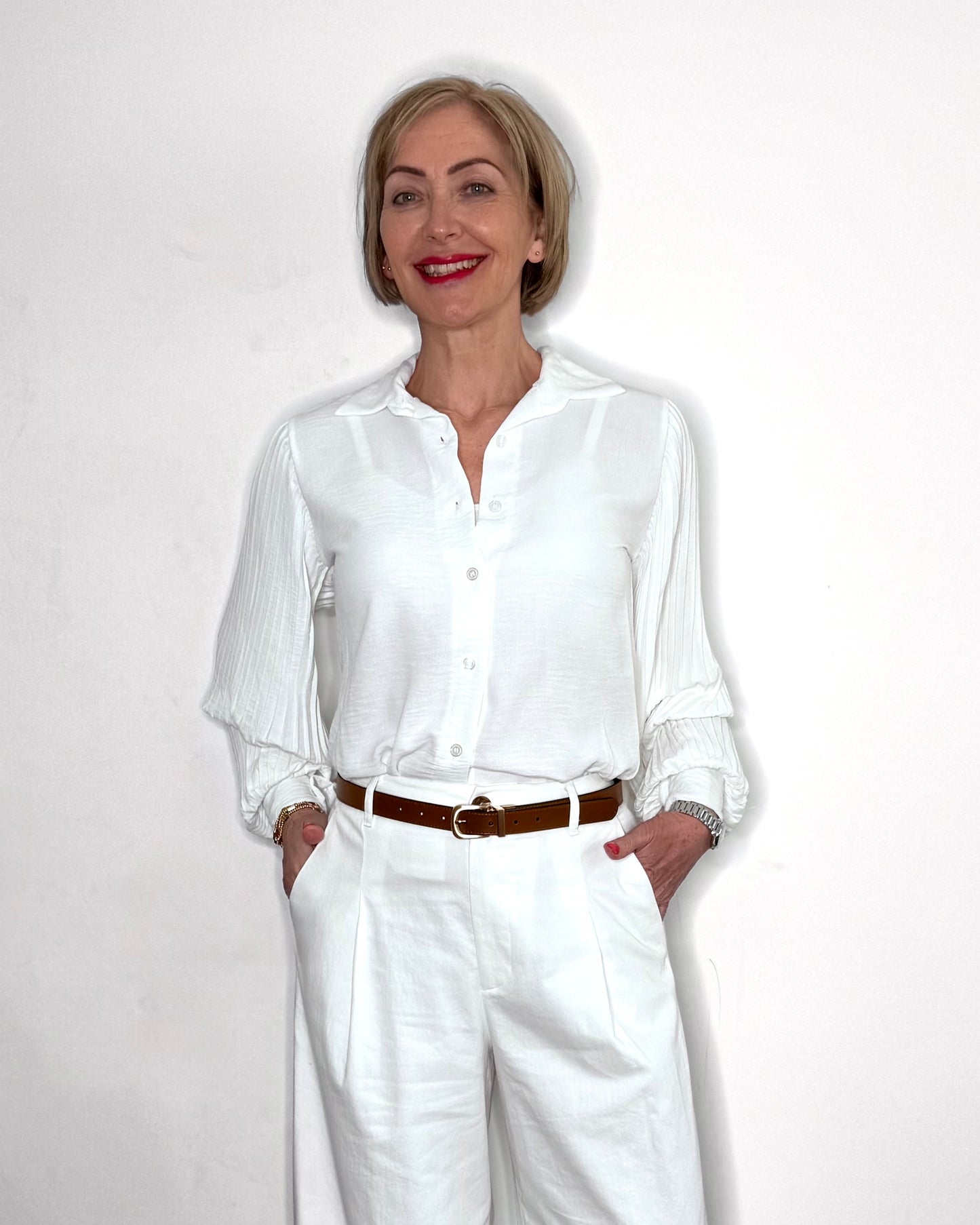 The Tara Blouse in White