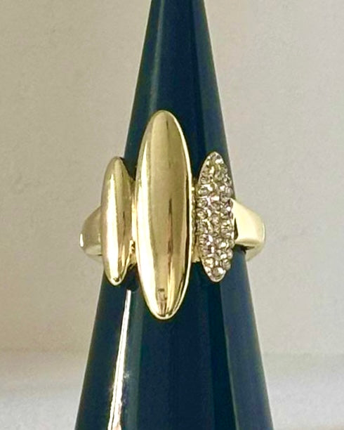 Abstract Sculpted Ring in Gold