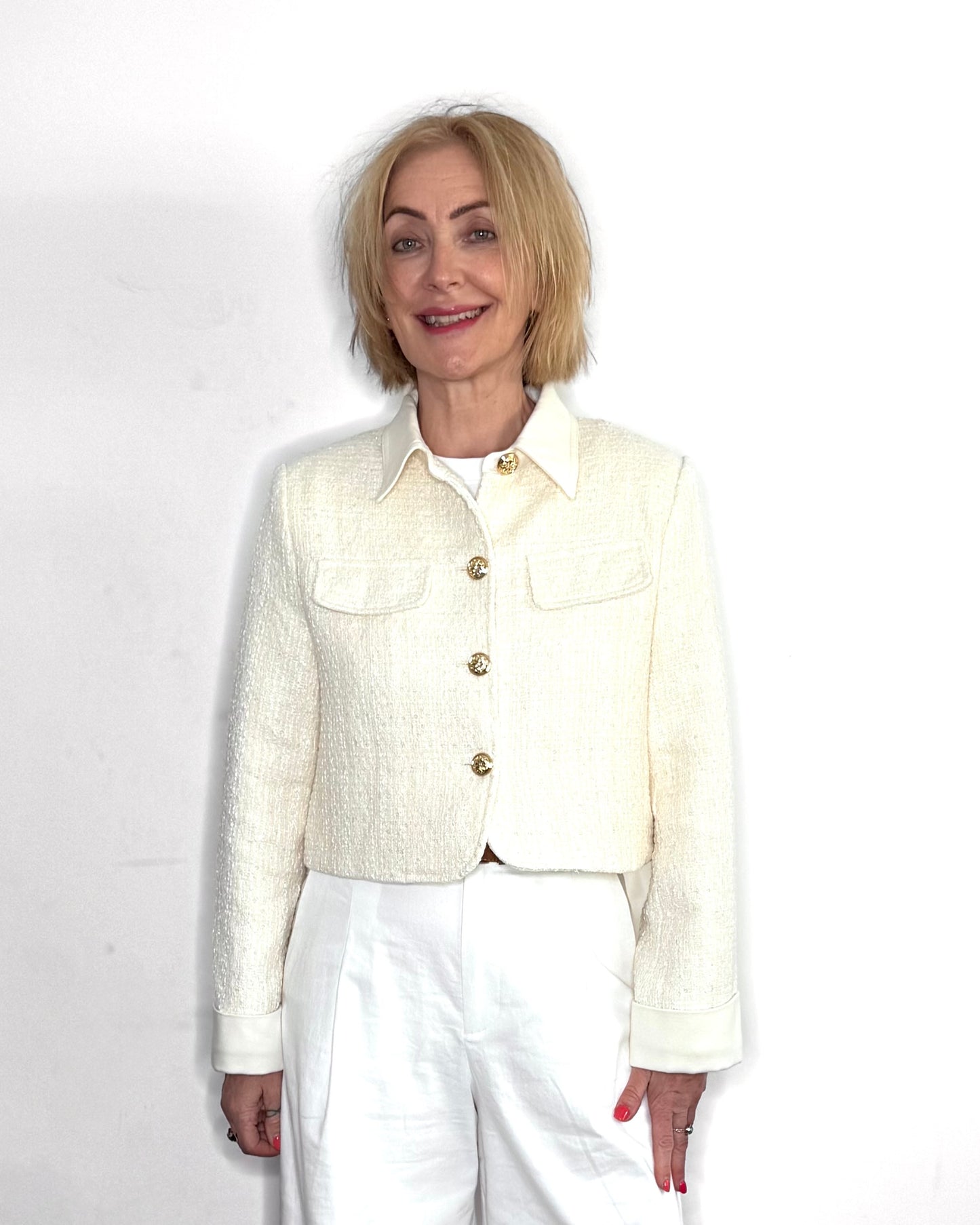 The Elise Jacket in Ecru