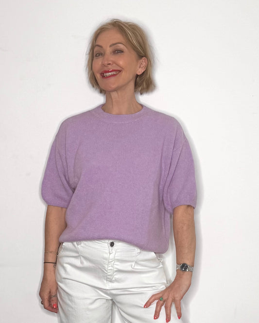 The Frankie Crew Neck Knit in Lilac
