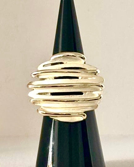 Sculptural Coil Ring in Gold
