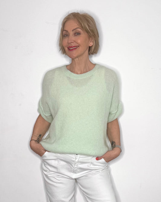 The Jesse Baby Alpaca Knit in Light Green