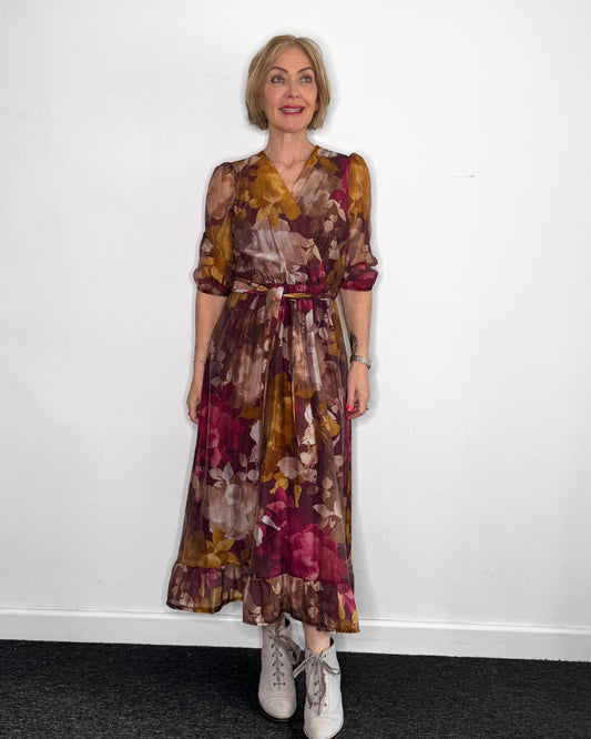 Layla Floral Dress in Pink