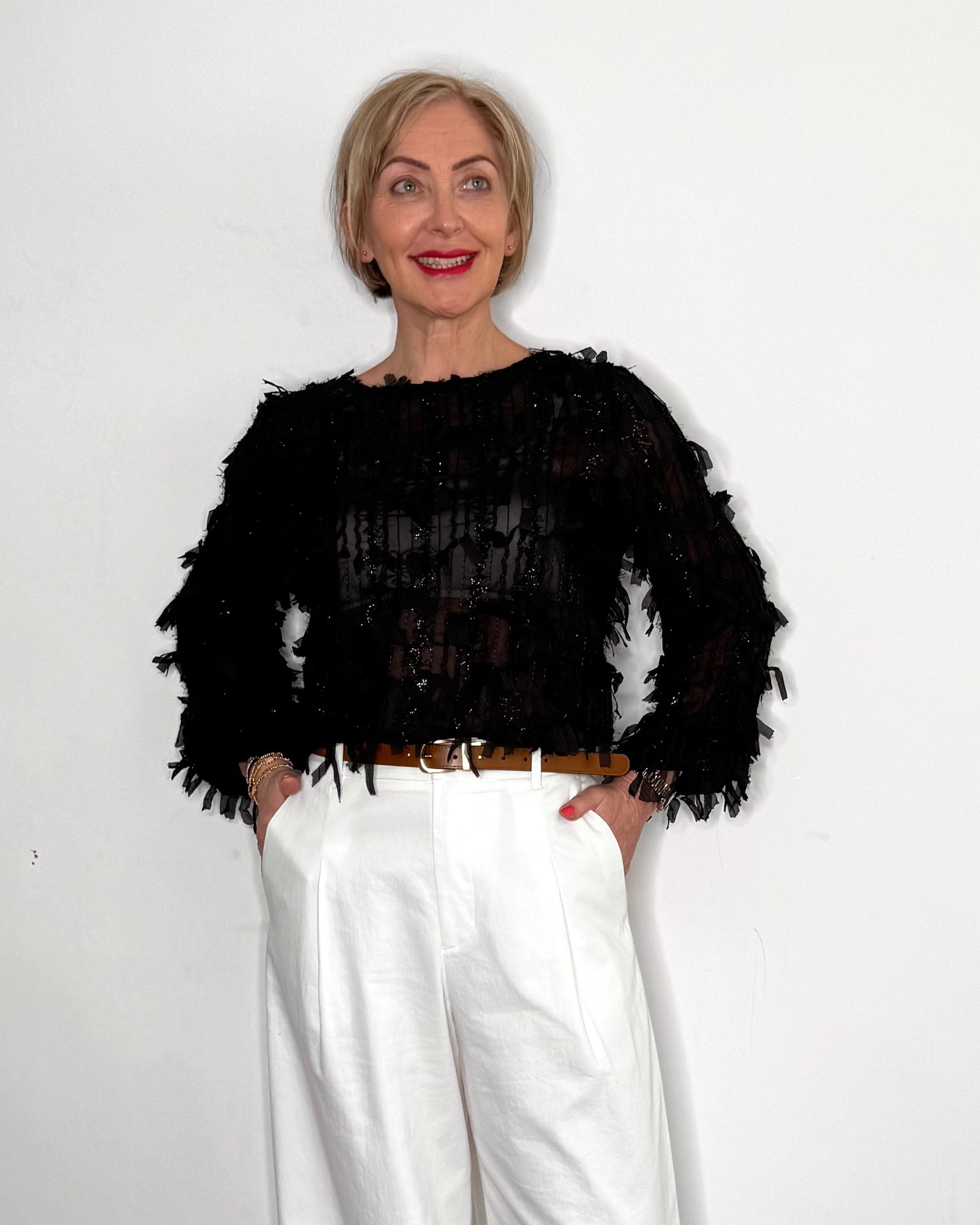 The Camille Blouse in Black