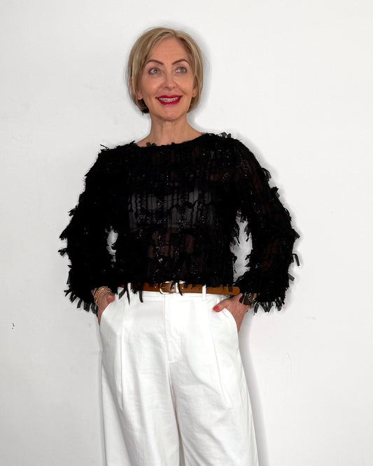 The Camille Blouse in Black