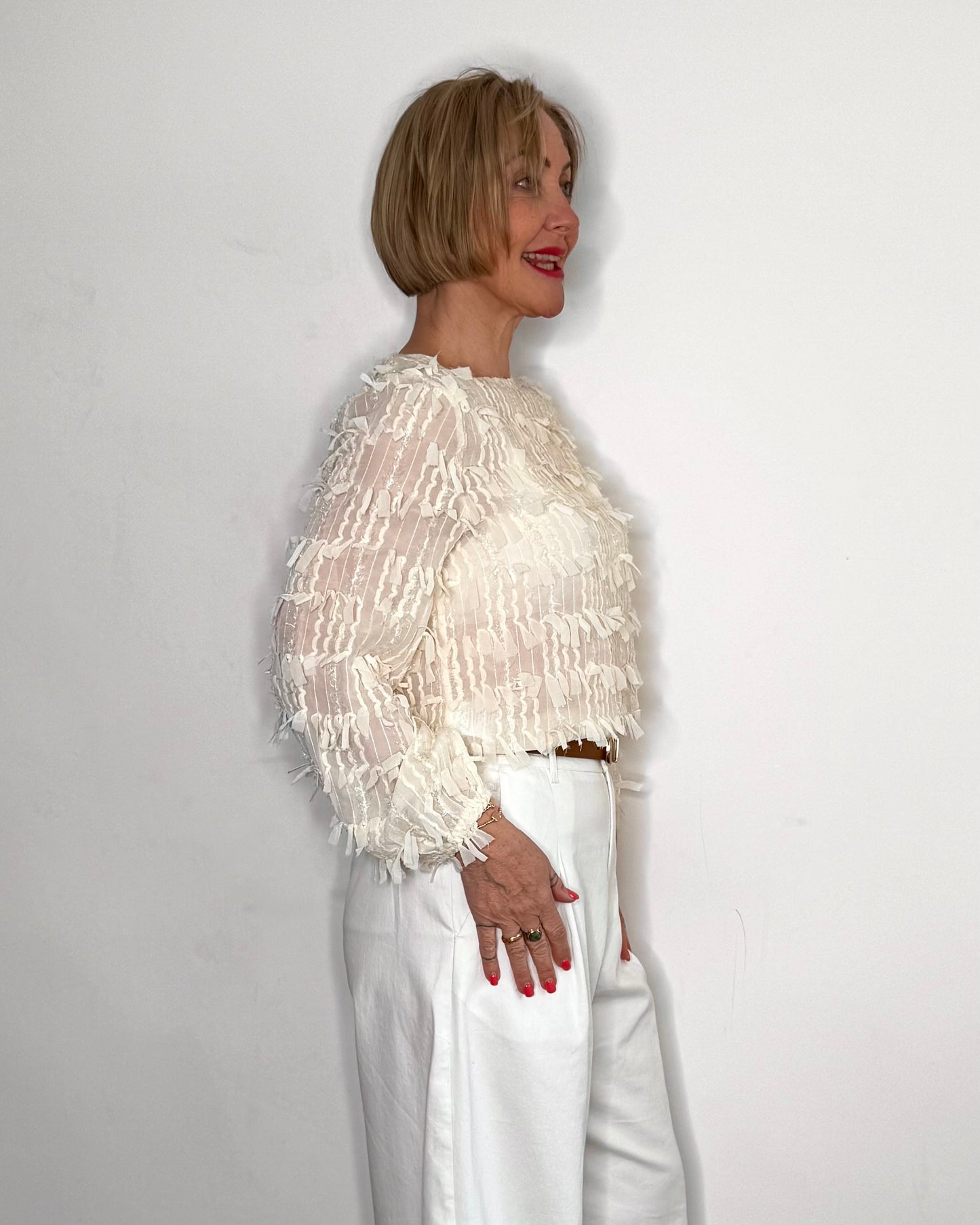 The Camille Blouse in Cream