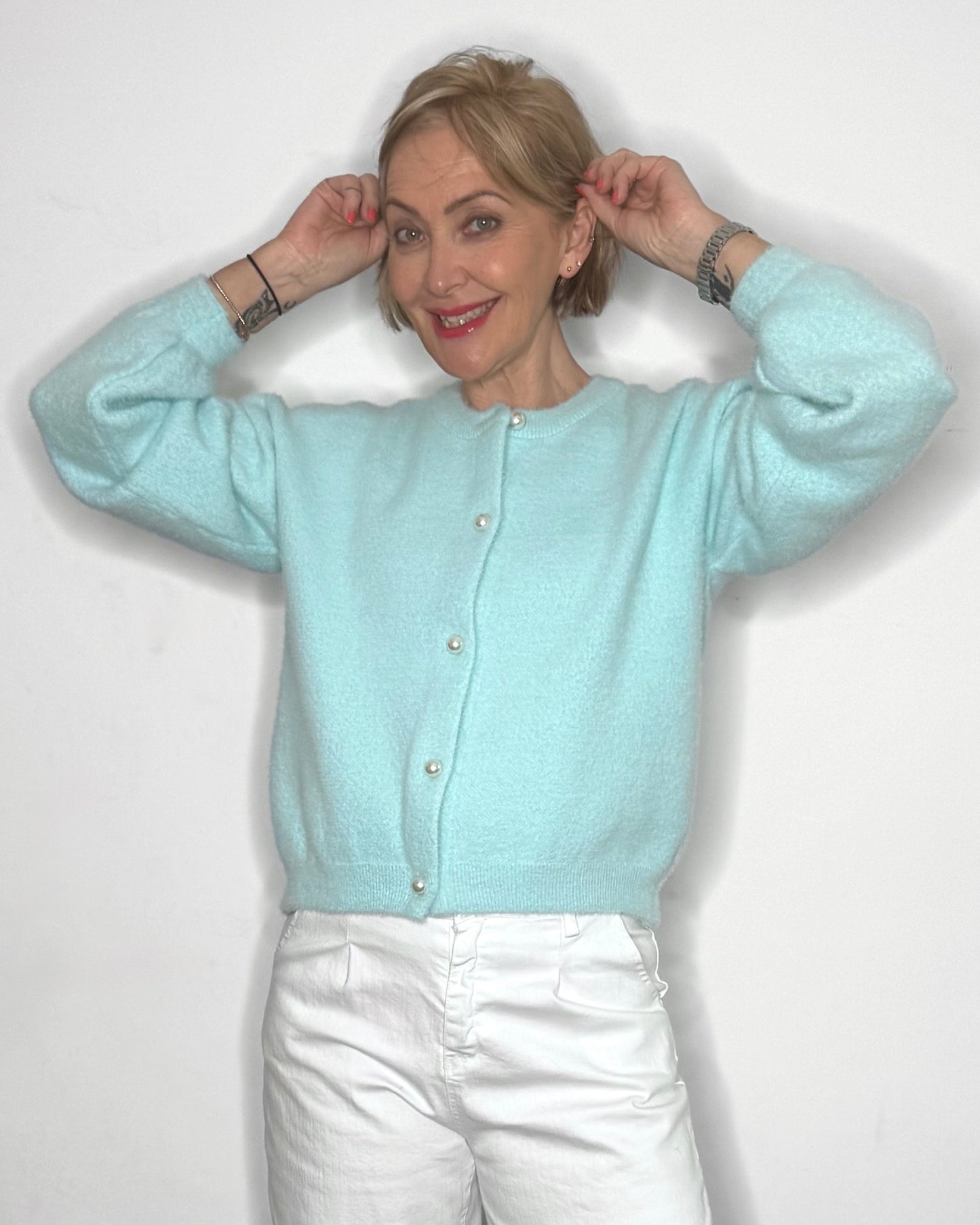 The Kirsty Cardigan in Pale Mint