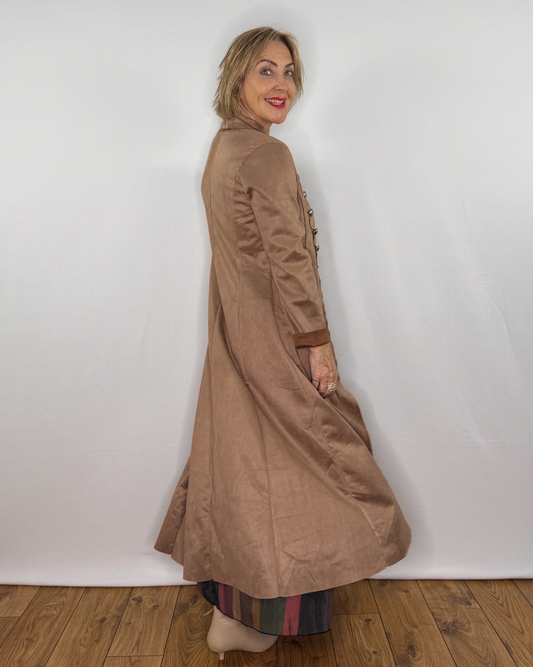 The Carla Military Coat in Mushroom