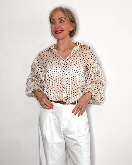 The Lily Blouse in Cream