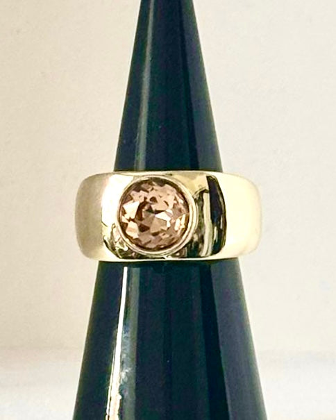 Crystal Dome Statement Ring in Gold