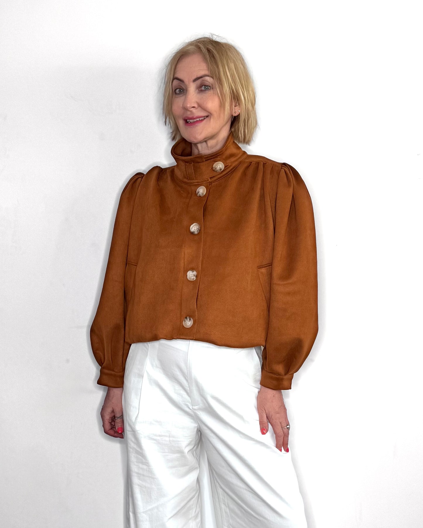 The Alma Jacket in Tan