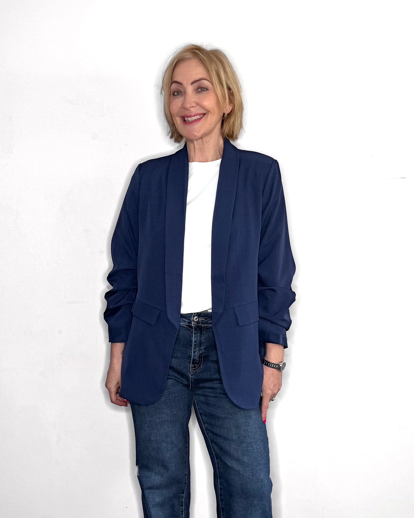 The Gloria Blazer in Navy