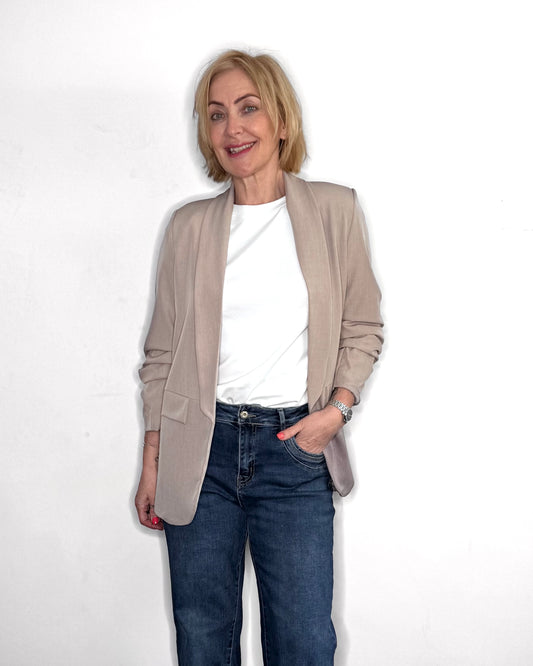 The Gloria Blazer in Taupe