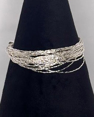 Layered Shimmer Bracelet in Silver