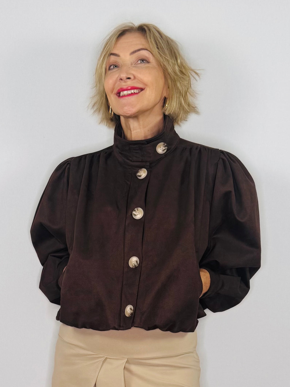The Alma Jacket in Chocolate