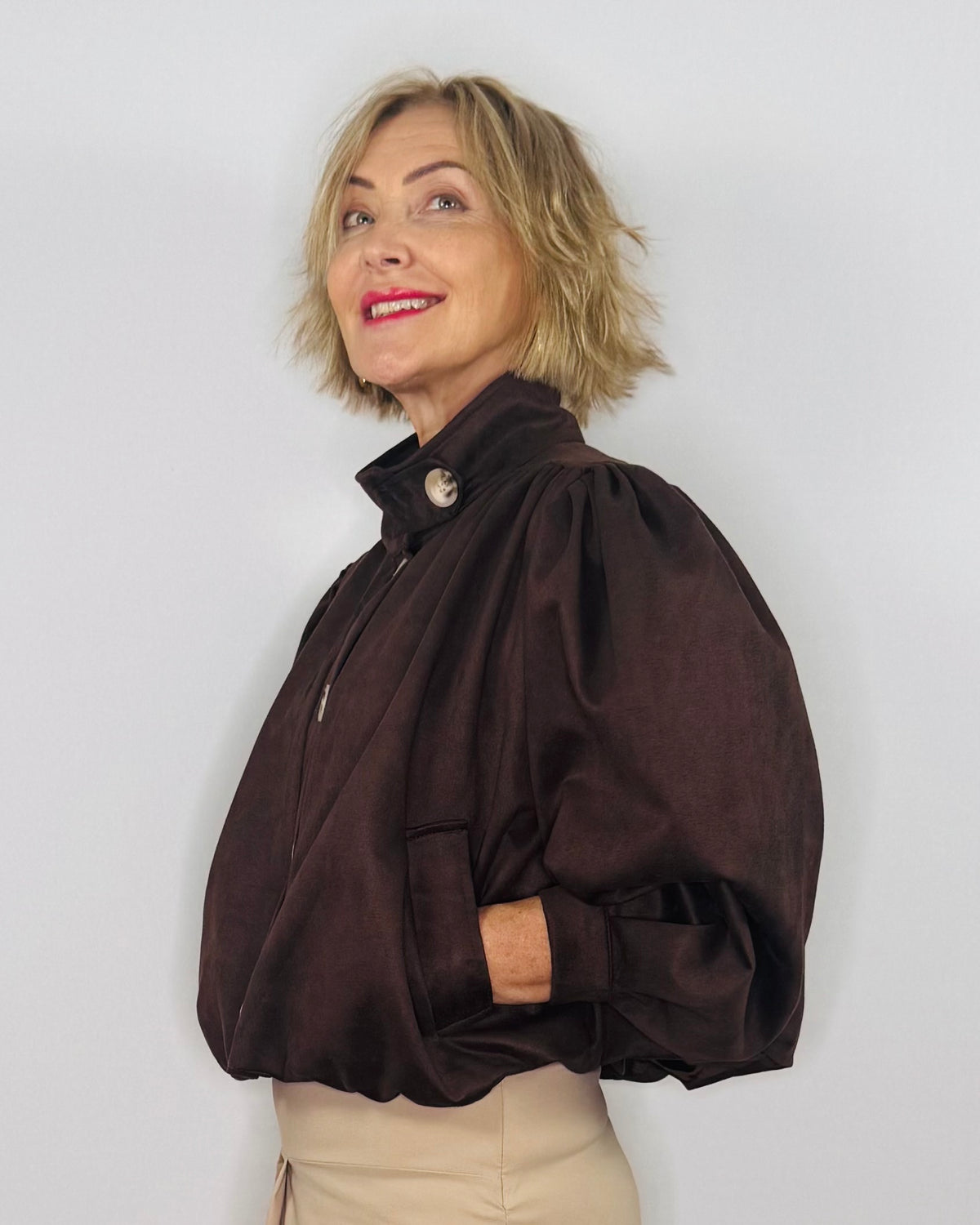 The Alma Jacket in Chocolate