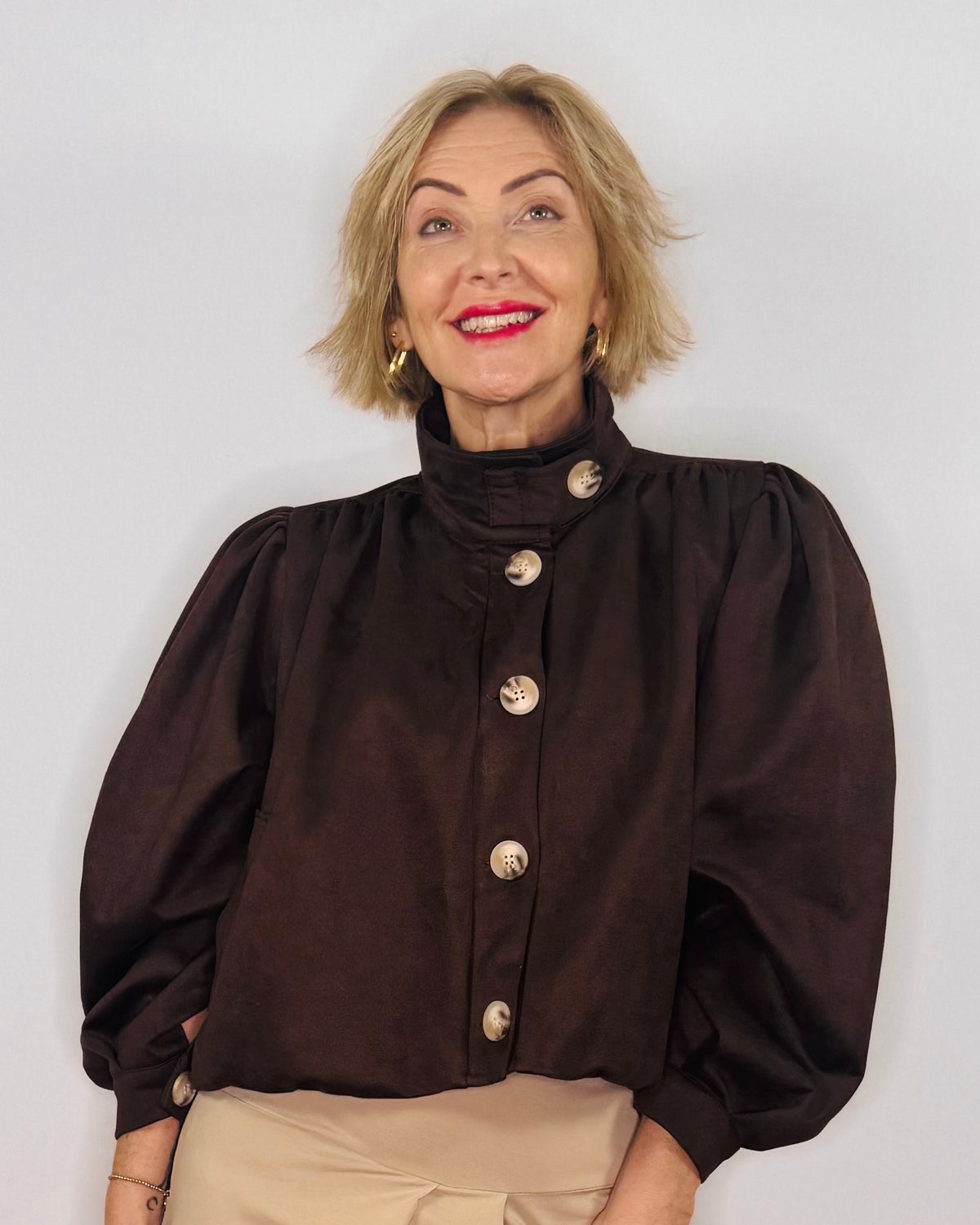 The Alma Jacket in Chocolate