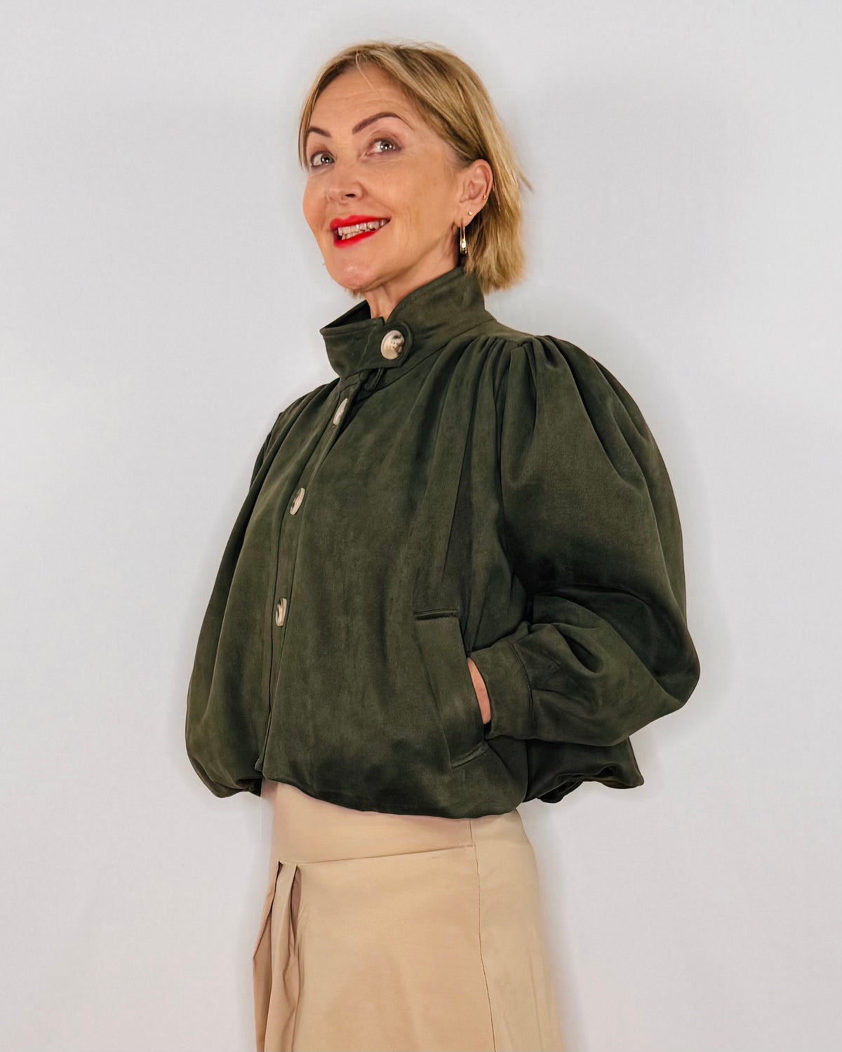 The Alma Jacket in Green